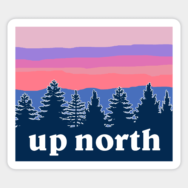 Blush Sunset Up North Sticker by GreatLakesLocals